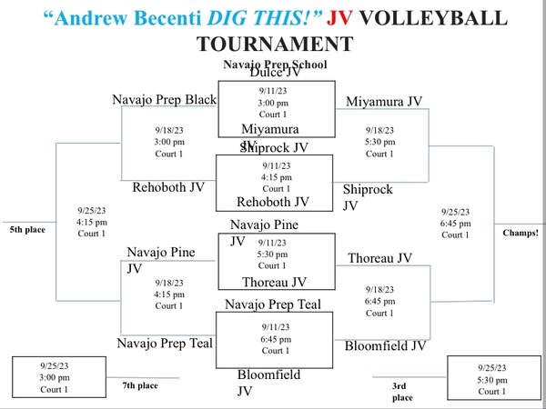 Navajo Prep JV Volleyball Tournament (AWAY)